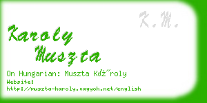 karoly muszta business card